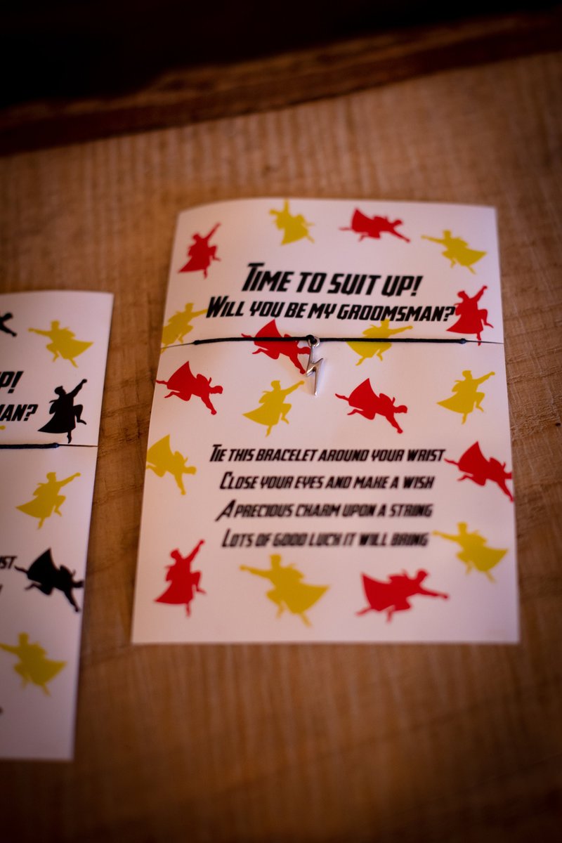 Time To Suit Up Bracelet Superhero Will You Be My Best Man,Groomsman,Paige Boy, Bridesmaid, Usher, Maid of Honour, Comic Book Wedding Bags