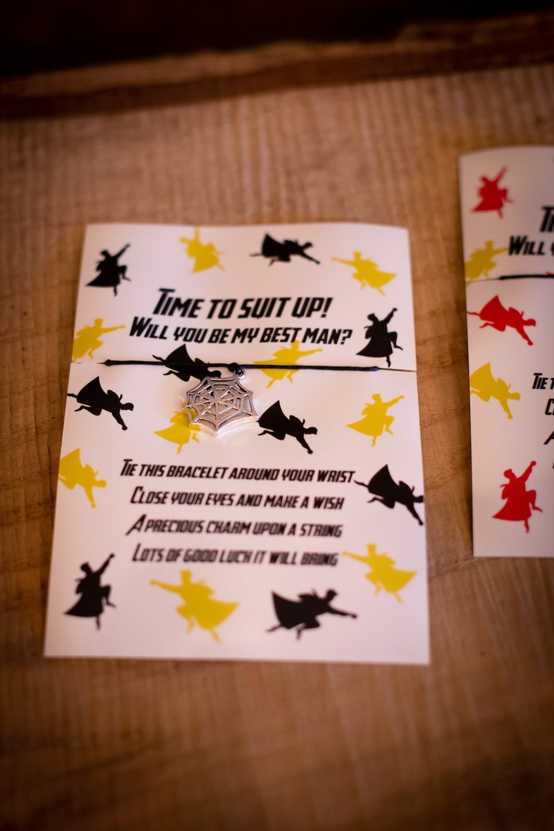 Time To Suit Up Bracelet Superhero Will You Be My Best Man,Groomsman,Paige Boy, Bridesmaid, Usher, Maid of Honour, Comic Book Wedding Bags