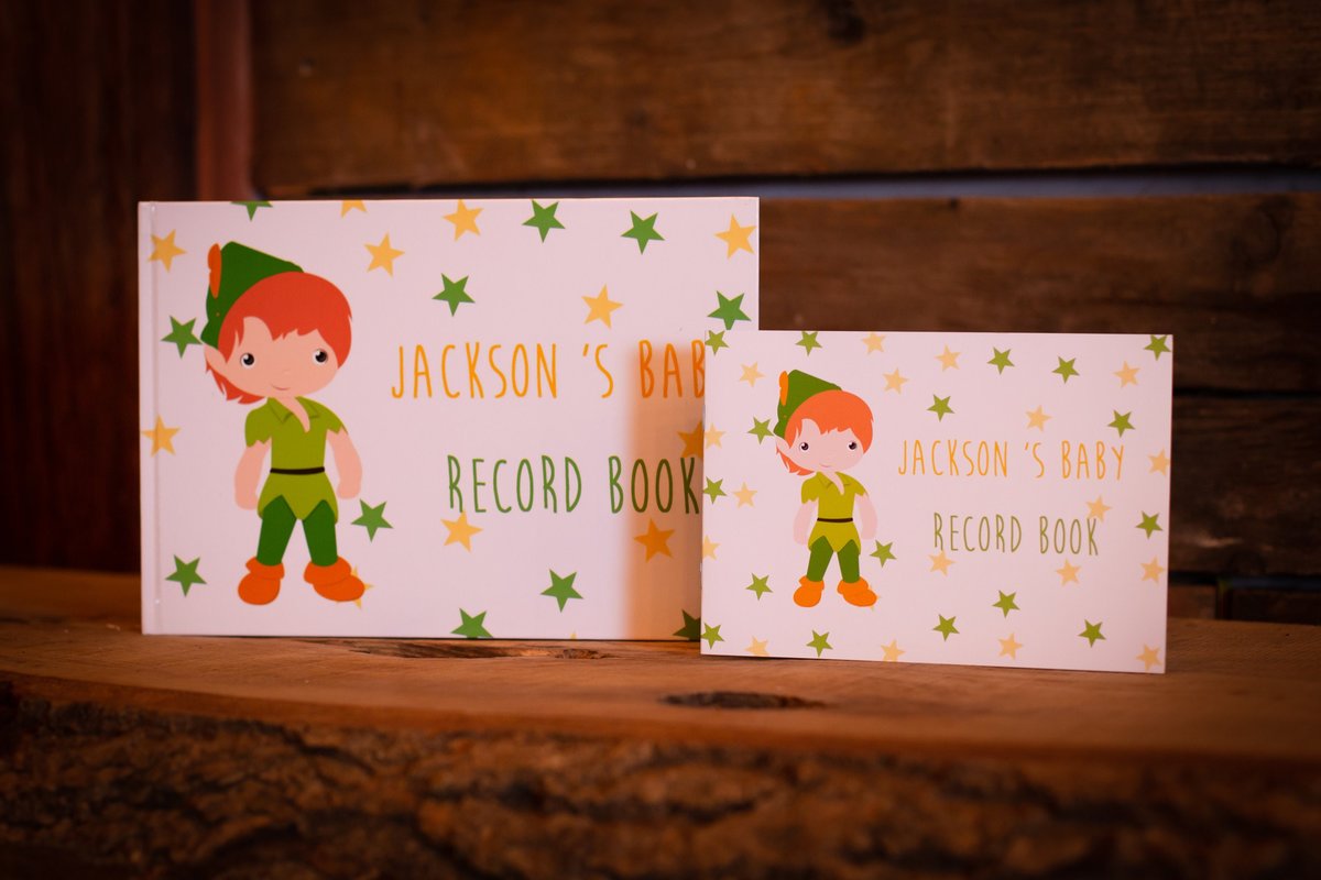 Baby Record Book Peter Pan Neverland Personalised Personalized Perfect For Neverland & Fairytale Babies,Baby Shower Memory Book Pirate