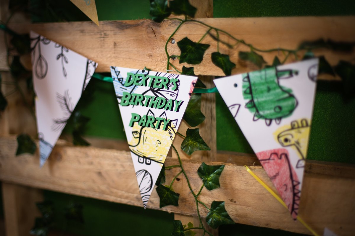 Dinosaur Bunting Birthday Party Personalised Personalized Perfect For Dinosaur Parties Decorations, Sleep Overs,Father's Day Decorations