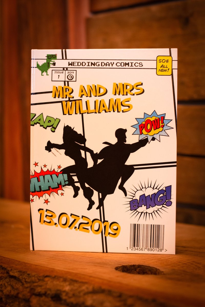 Superheroes Guestbook Wedding Photo Memory Book! Personalised Personalized Perfect for Superhero and Comic Book Fans! San Diego Comic Con