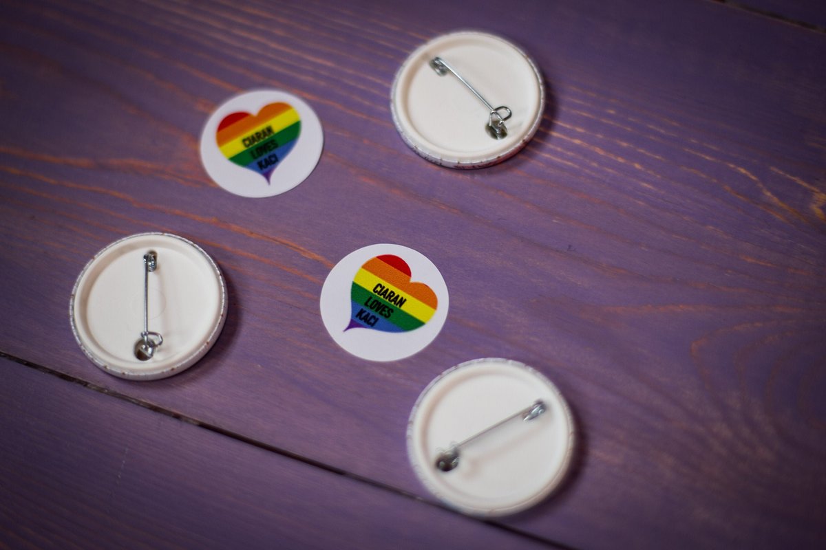 Rainbow Heart Badge Wedding Love Heart Favors Favour Mr and Mrs, Mr and Mr, Mrs and Mrs Personalised Personalized Gift Party Bags Pins