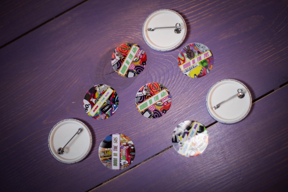 Birthday Badges Born in the 50s,60s,70s,80s,90s Personalised Personalized!Big Birthday Keepsake Nostalgia, Retro,Decades,Milestone Birthday