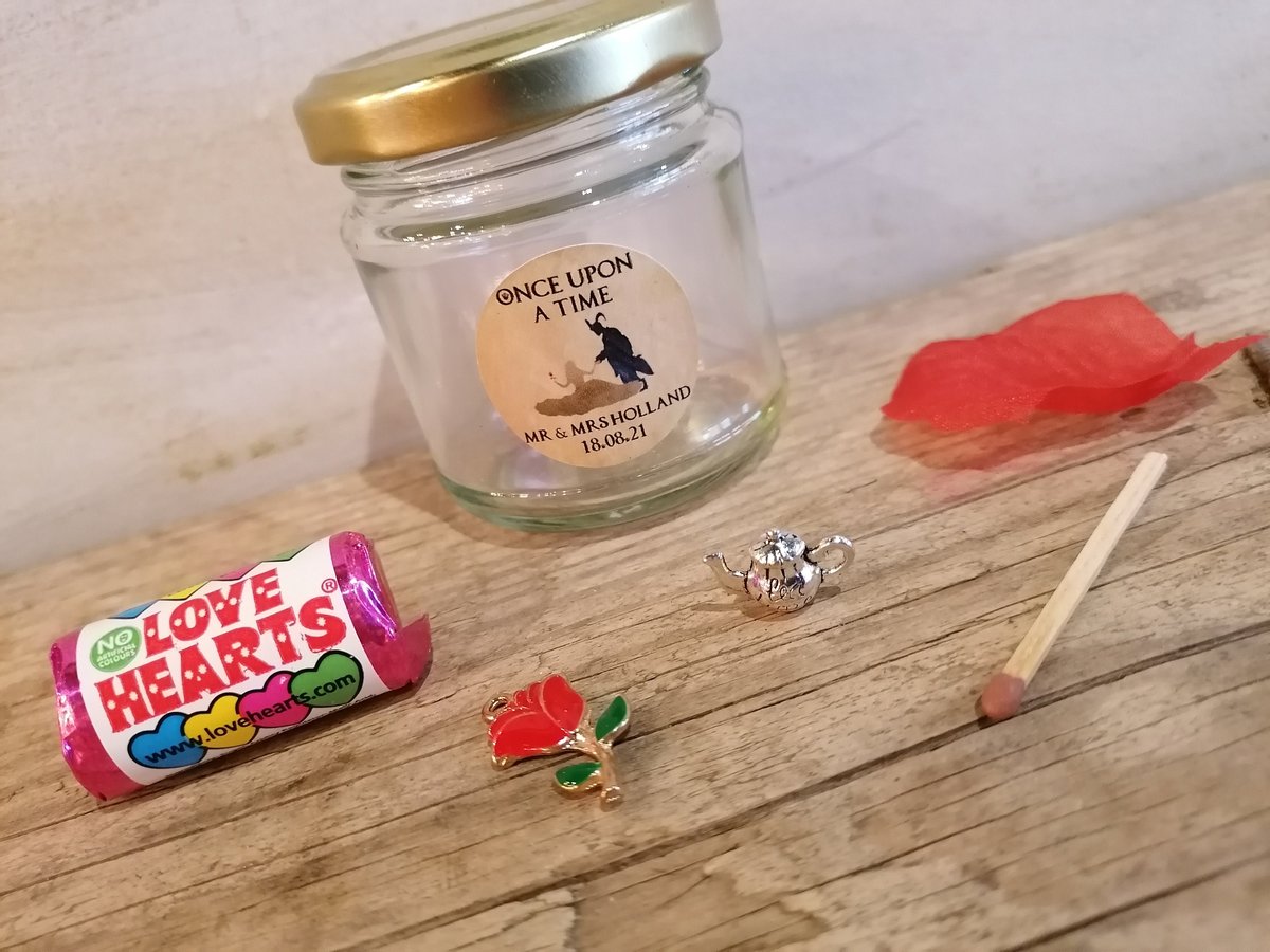 Beauty and the Beast Fairytale Kit in Jar! Perfect Fairytale Themed Weddings Favors Favours Baby Shower Christenings Fairytale Party Bags