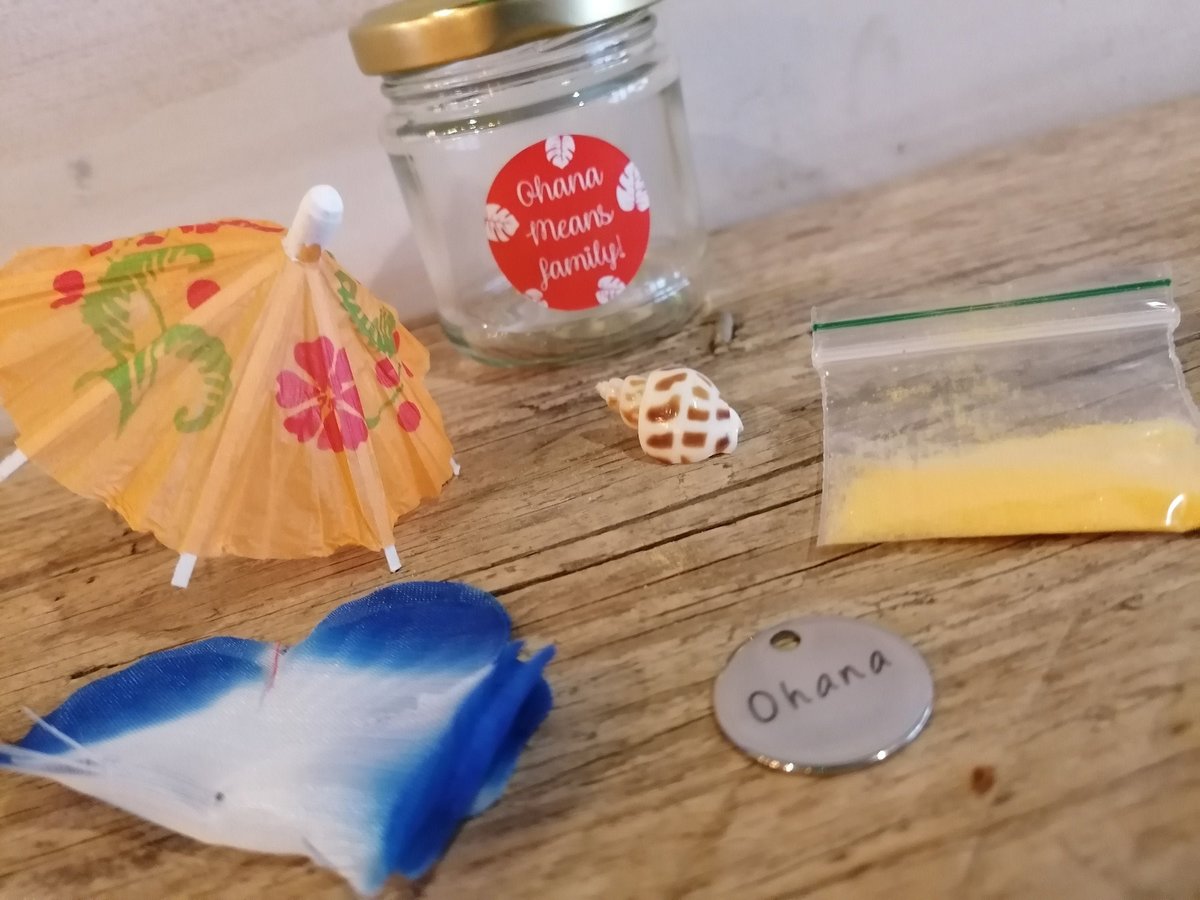 Ohana Means Family Kit in Jar! Perfect Fairytale & Hawaiian Themed Weddings Favours Favors Baby Shower Christenings Ohana Party Bags Gift