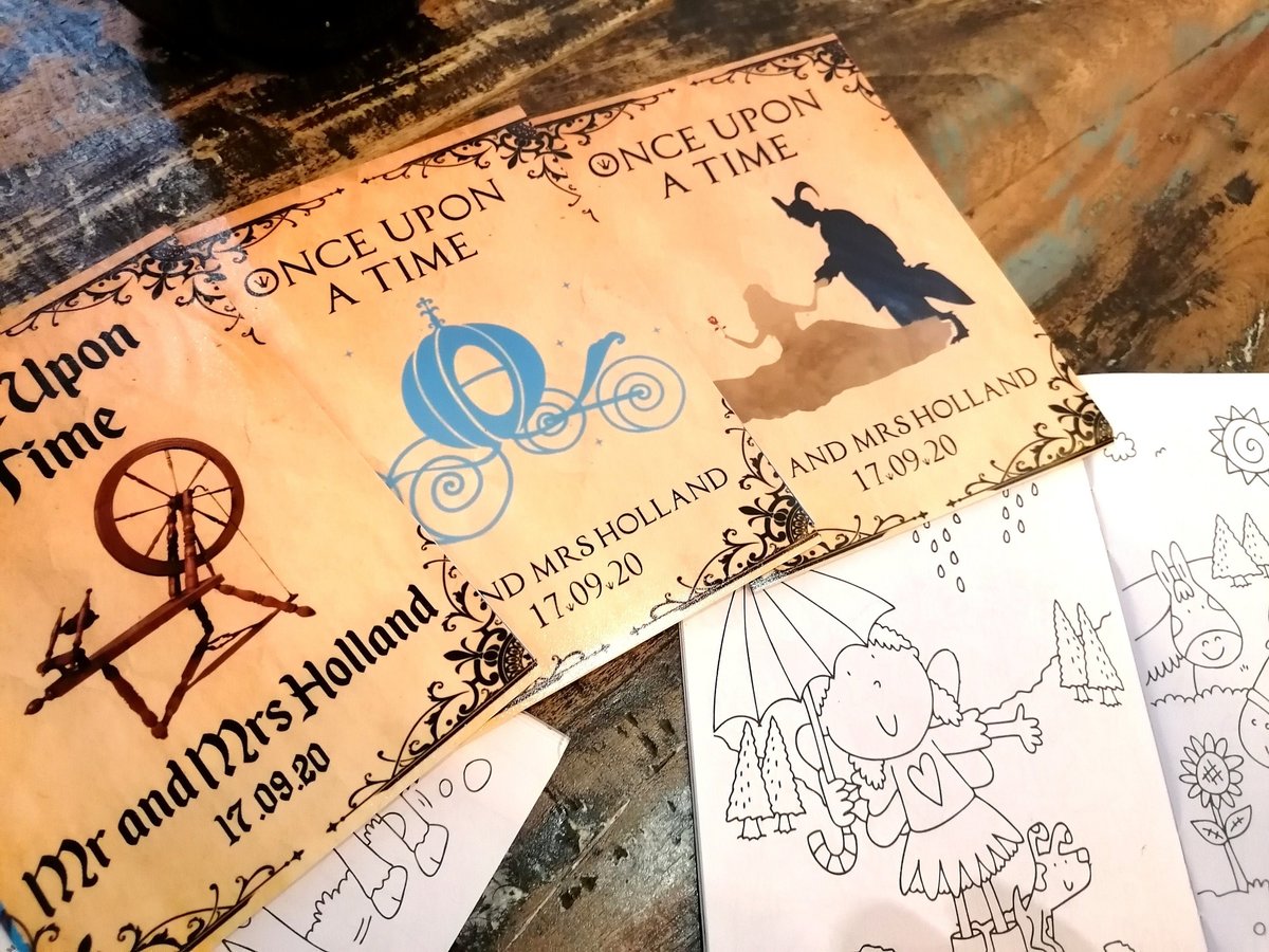 Fairytale Colouring Books For Weddings and Parties Alice, Tinkerbell, Beauty and the Beast, Sleeping Beauty, Snow White, Aladdin, Rapunzel W