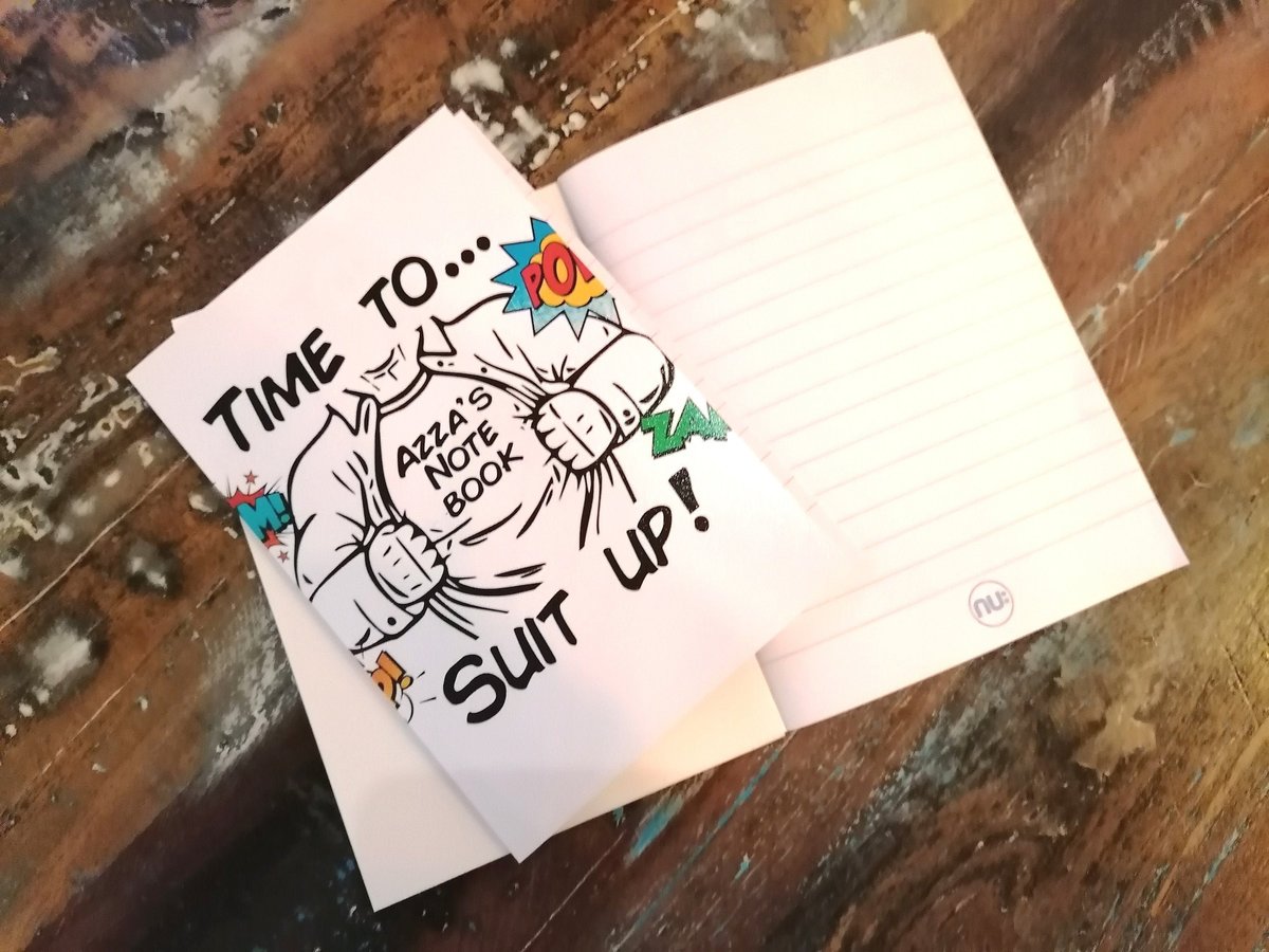Superhero Notebook Jotter Notepad Personalised Personalized Custom Comic Books Suit Up Lined Book Superhero Book Party Favour Favor Gift