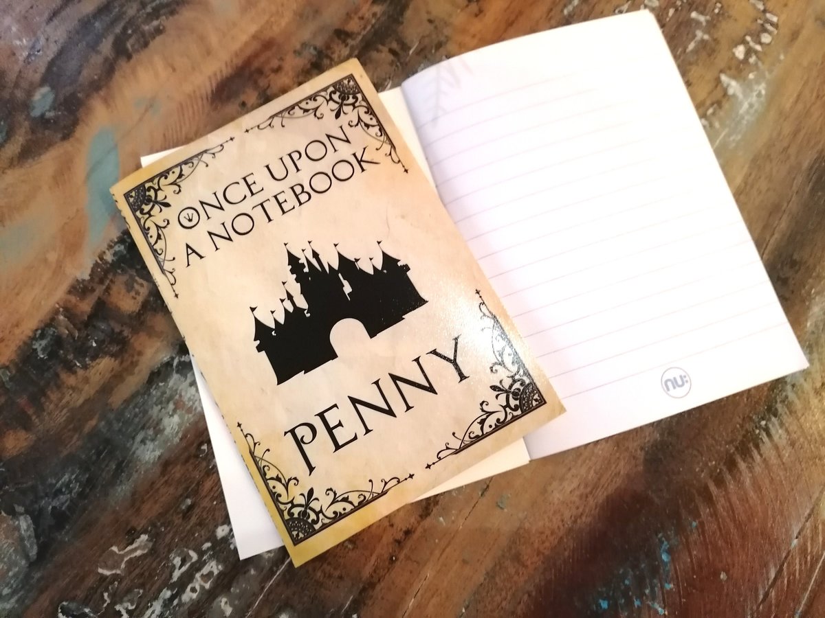 Fairytale Notebook Jotter Notepad Alice, Tinkerbell, Beauty and the Beast,Sleeping Beauty, Snow White, Aladdin, Rapunzel Personalised Sil