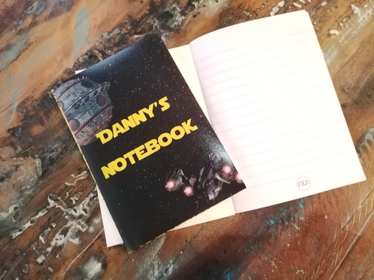 Space Notebooks Notepad Jotters School College University Stationary Custom Personalised Personalized Gifts Favours Favors SCI FI Parties