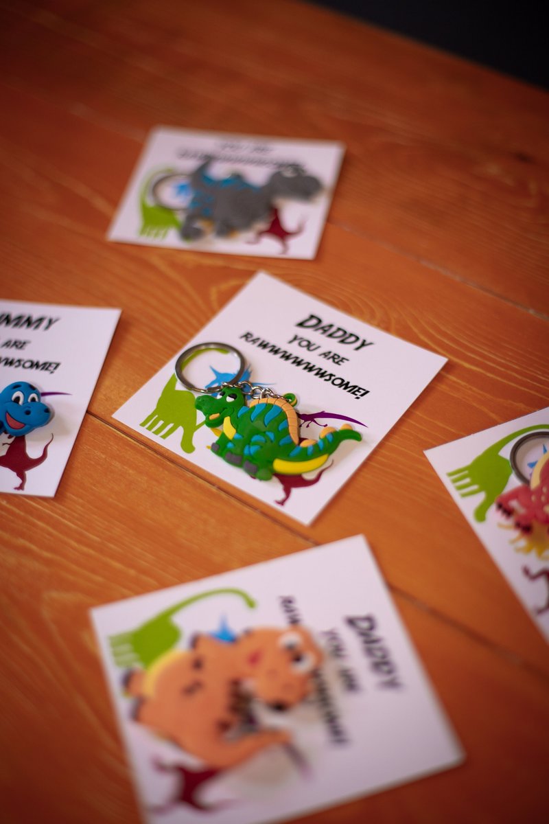 Dinosaur Keychain You Are Rawwwwsome Mother's Father's Day!Perfect School Gift,Anniversary,Birthday Gift, Dinosaur Party Bag Gifts
