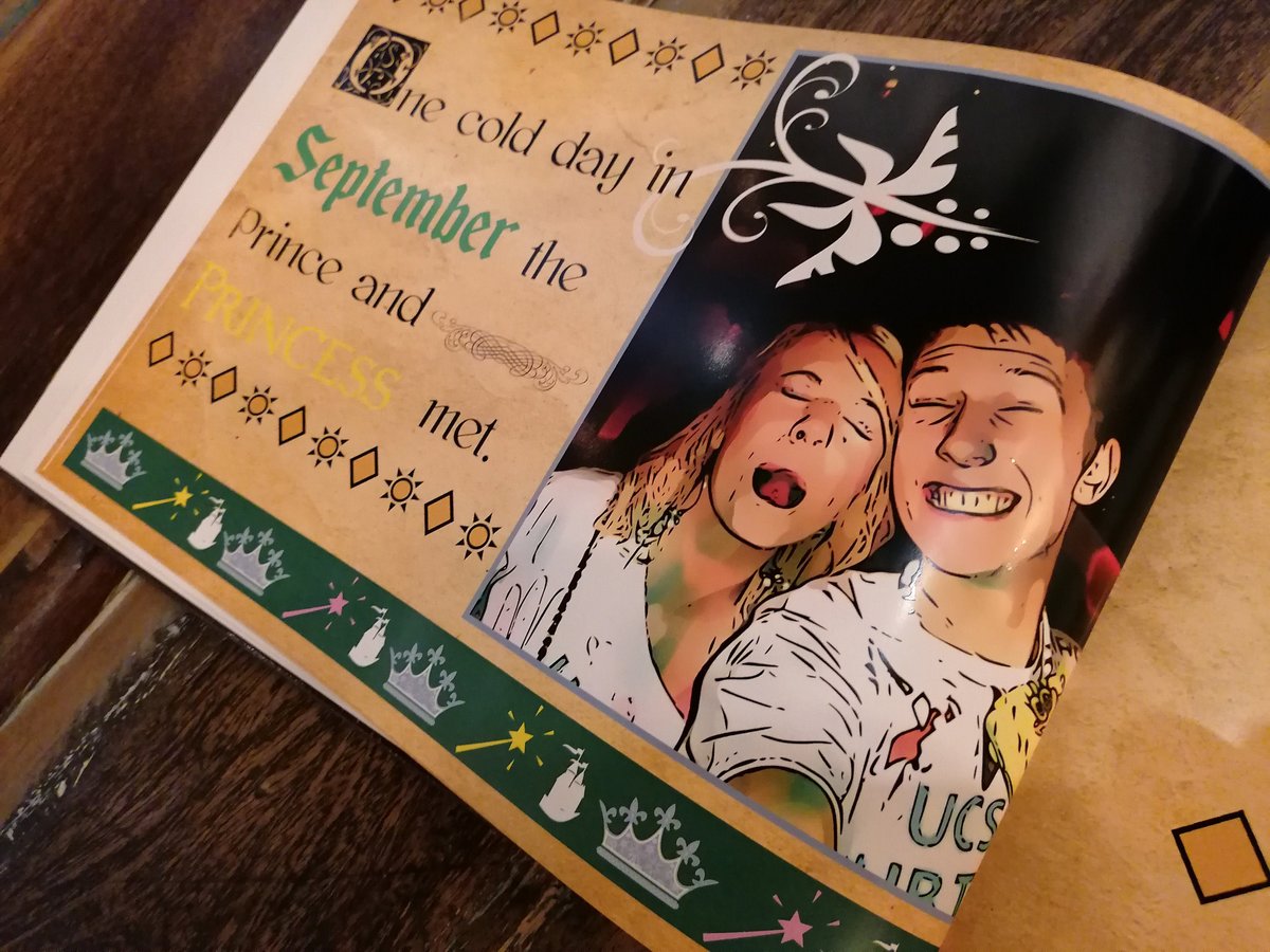 Once Upon a Time Personalised Personalized Book!Paper Anniversary,Fairytale Wedding Guestbook,Engagement,Birthday!Custom Story & Images