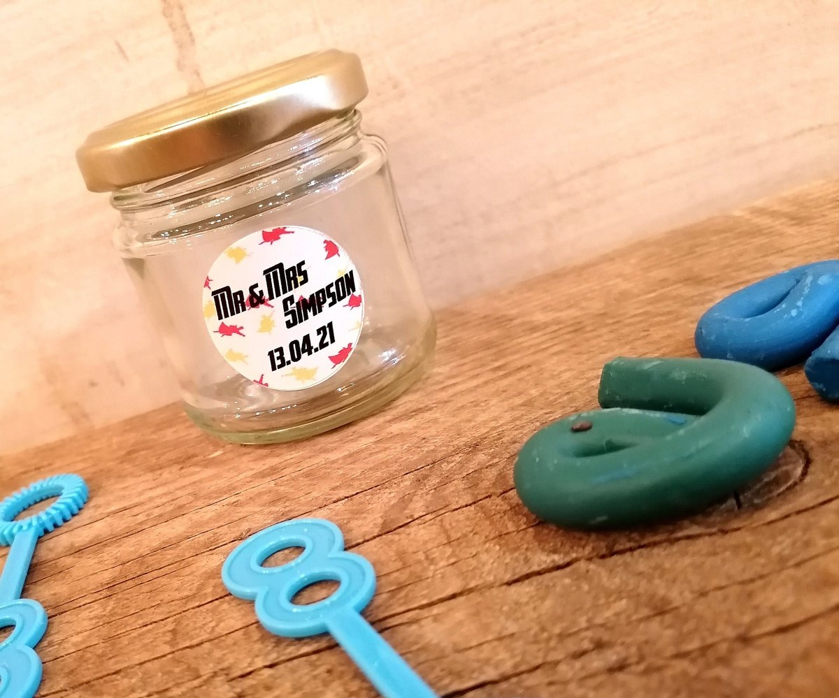 Superhero Modelling Clay Jars Wedding Favours Favors Children's Gifts Page Boy , Party Bags, Personalised Personalized Custom Comic Book