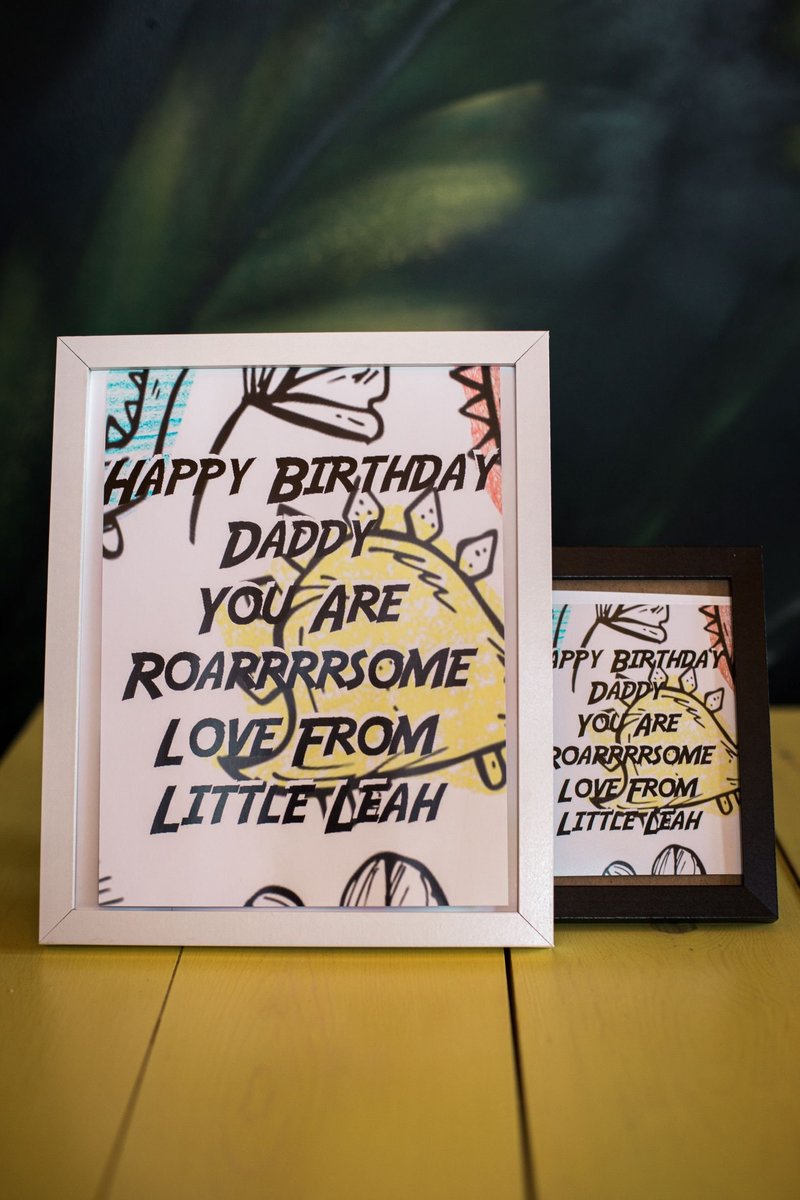 Dinosaur Framed Print My Daddy Mummy is Roarsome Personalised Personalized!Perfect Father's Day, Dad, Mum, Mummy Daddy Birthday Present