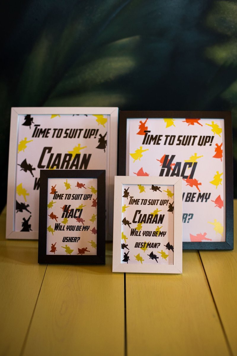 Suit Up Flyers Wedding Frame Personalised Personalized!Will You Be My Best Man,Groomsman,Usher,Paige Boy?Superhero Wedding,Superhero Wedding