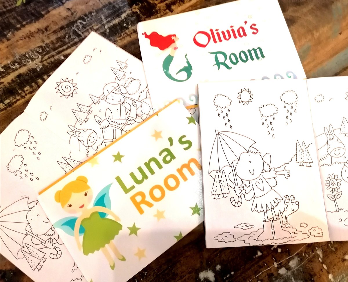 Fairytale Colouring Books For Weddings and Parties Alice, Beauty and the Beast, Sleeping Beauty, Snow White, Aladdin, Rapunzel, Peter Pan