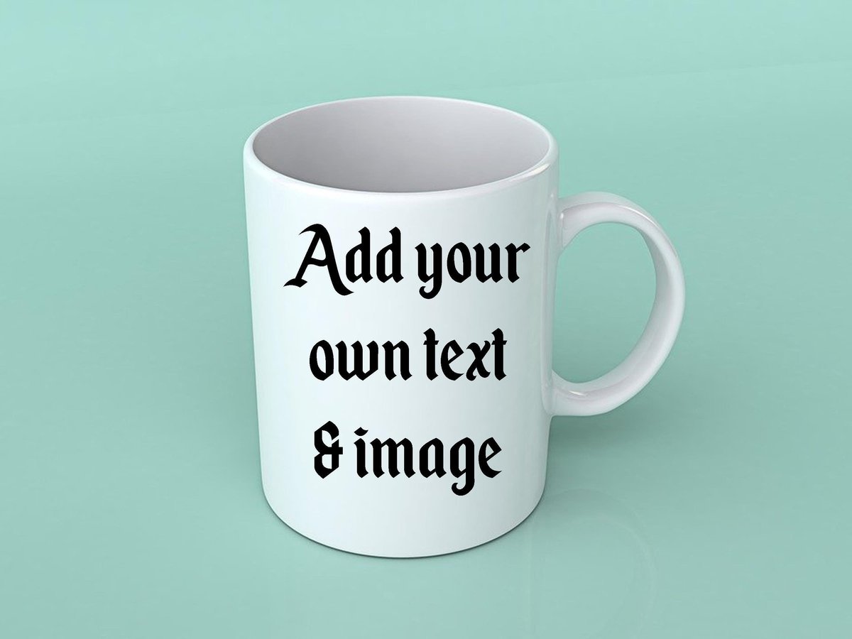 Personalised Mug Customised With Own Text and Images Custom Personalized Gift For Birthdays, Wedding, Engagements, Anniversaries, Thank You