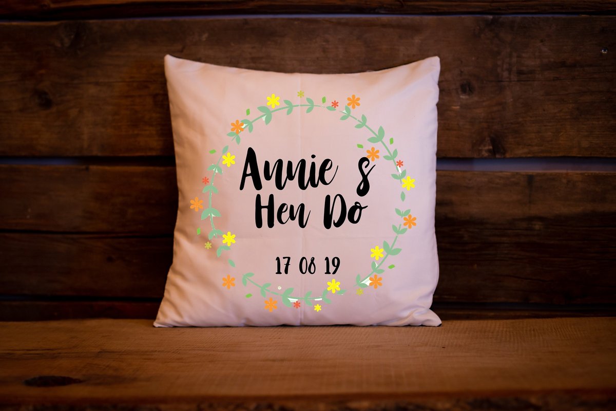 Hen Do Cushion Personalised Personalized!Perfect Gift For Bride, Maid of Honor,Bridesmaid, Family and Friends,Mother of Bride Groom Party