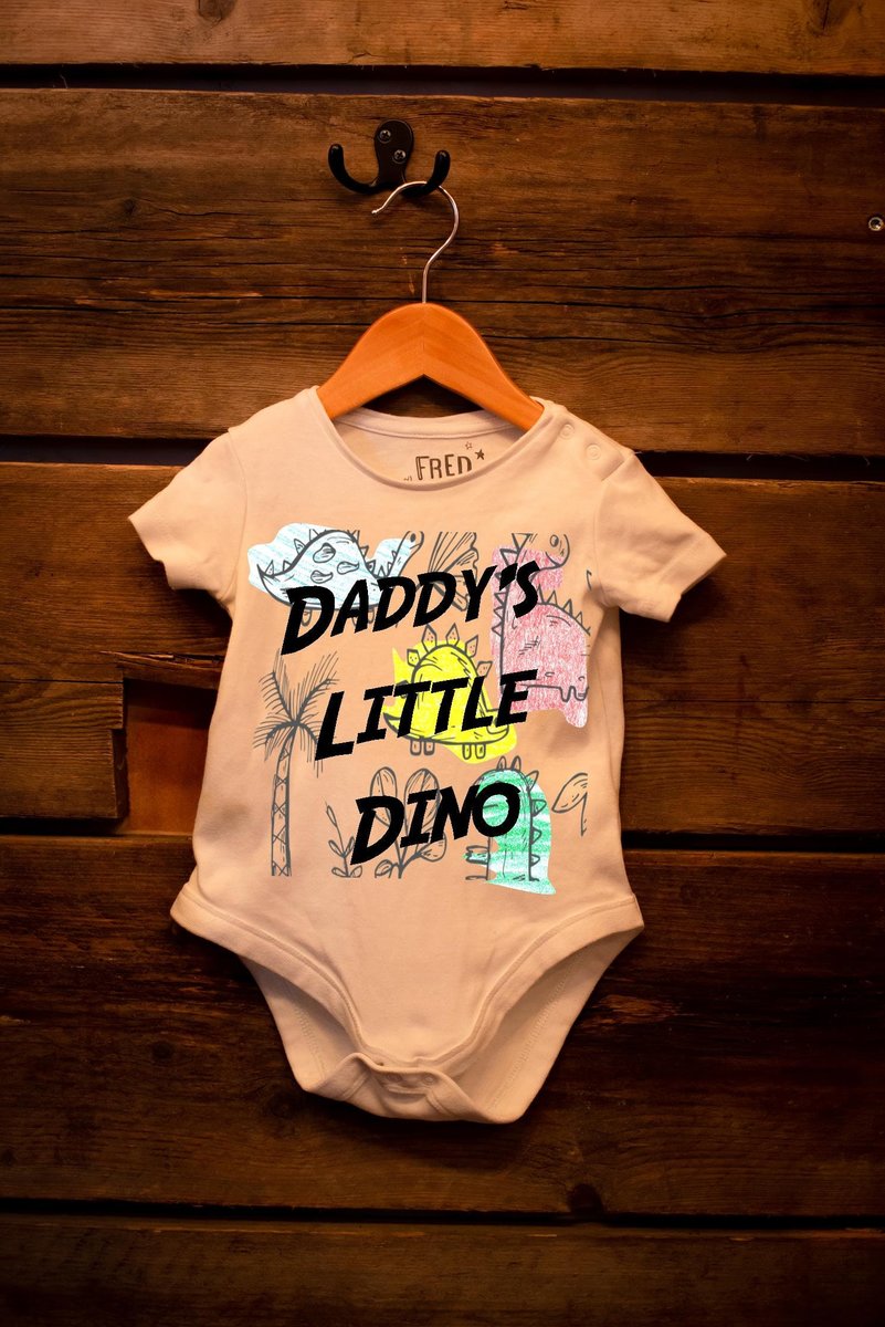 Dinosaur Baby Grow Custom Personalised Personalized Fairytale Baby Clothes Newborn Childrens Clothes Sleepsuit Daddys Mummys Little Dino