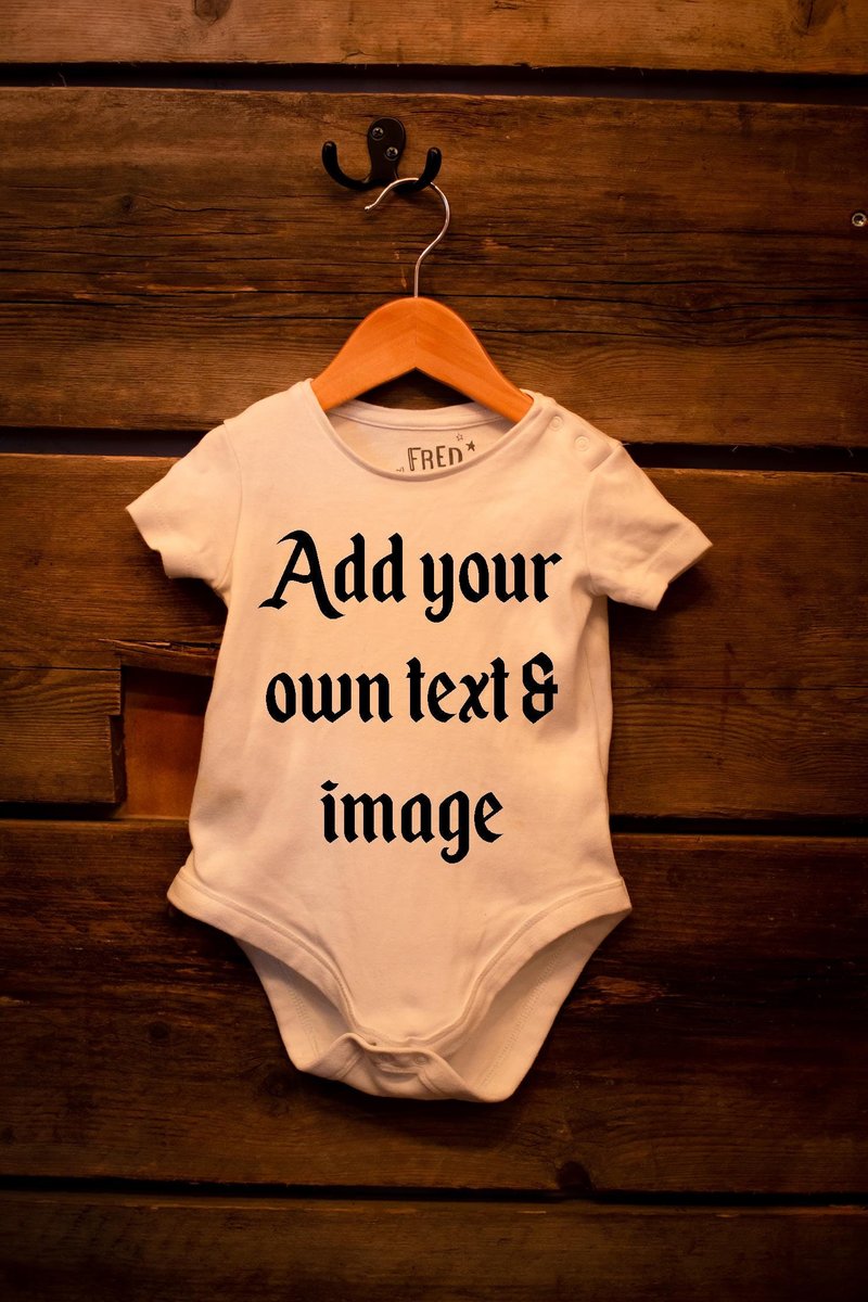 Custom Baby Grow With Own Images and Text Personalised Personalized Newborn Birthday Mothers Fathers Day Gift Christmas Easter Christenning