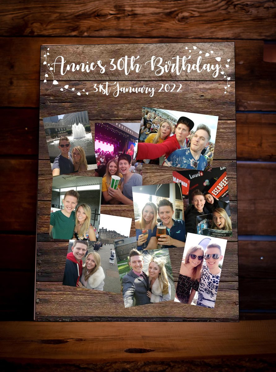 Personalised Photo Collage Birthday Board Themed Party Display Board Personalised Personalised Custom Photoboard Sign Use Own Design
