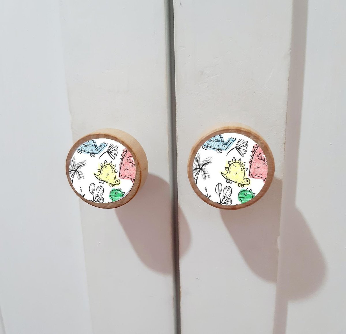 Dinosaur Wardrobe Handles Drawer Handles Knobs Perfect for Upcycling Wardrobe, Chest of Drawers,Door, Boys Bedroom T Rex velociraptor