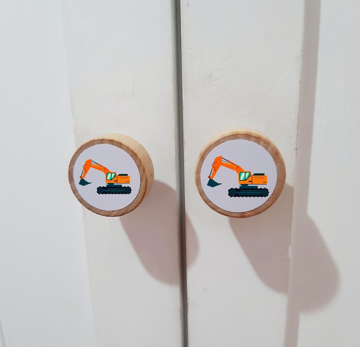Digger Wardrobe Handles Drawer Handles Knobs Perfect for Upcycling Wardrobe, Chest of Drawers, Door, Vehicle Bedroom, Boys Room, Vehicles