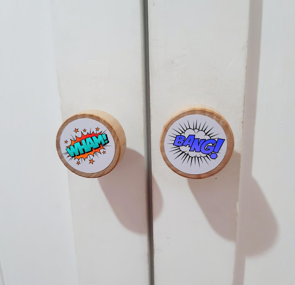 Comic Book Wardrobe Handles Drawer Handles Knobs Perfect for Upcycling Wardrobe, Chest of Drawers,Door, Boys Bedroom Superhero Knobs Heroes