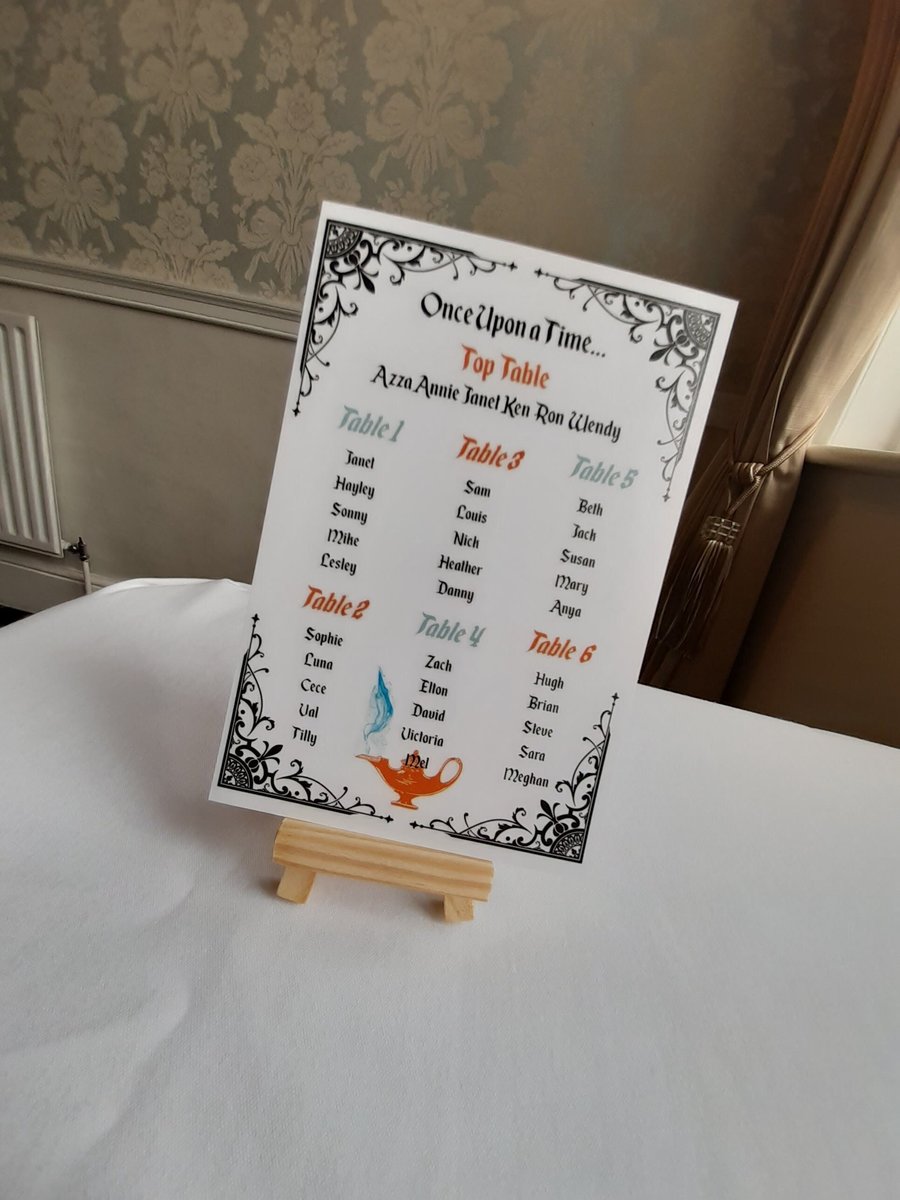 Aladdin Table Plan Correx Board Wedding Seating Chart Plan Fairytale Wedding Table Plan White Wedding Decorations Custom Personalised Genie