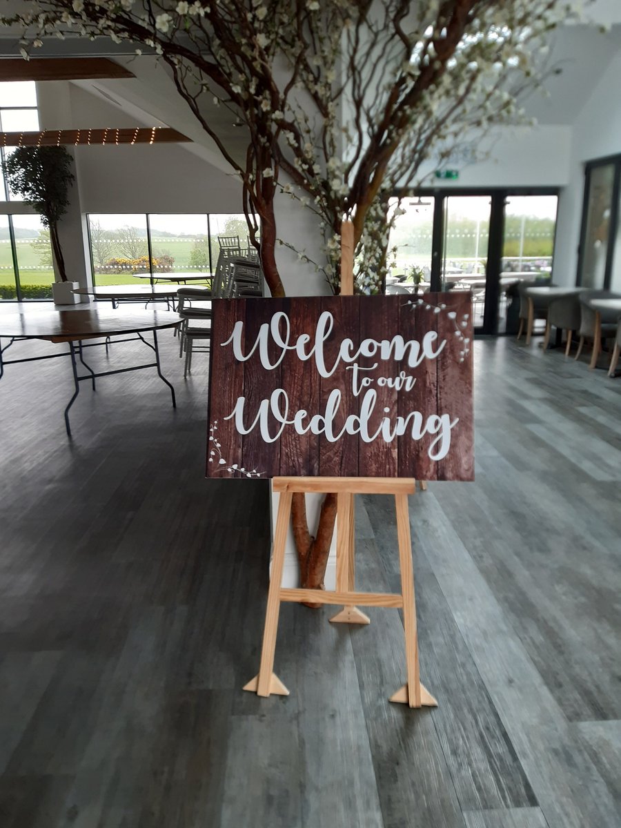 Welcome to our Wedding Board Sign Entrance Signage Personalised Personalized Custom Rustic Wood Effect Perfect for Easel Shabby Chic