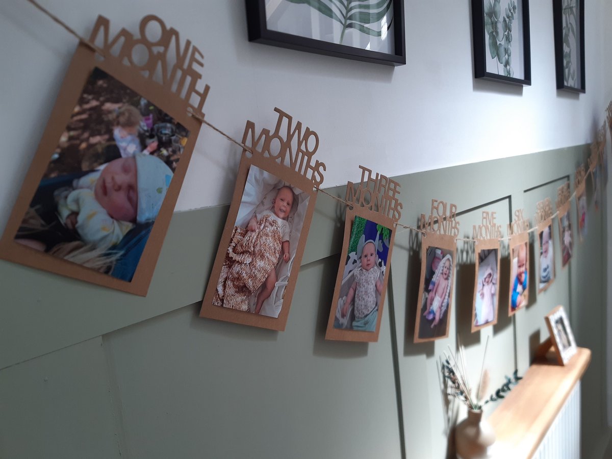 1st Birthday Bunting Garland Banner Baby Boys Girls Decor First Birthday Photo Banner Milestone Banner Decorations Brown Birthday Bunting
