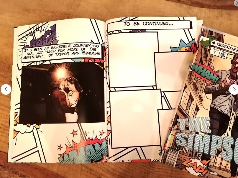 28 Page Hardback Comic Book Superhero Custom Personalised Personalized Comic Anniversary Wedding Present Christmas Comic Con Fan Christmas
