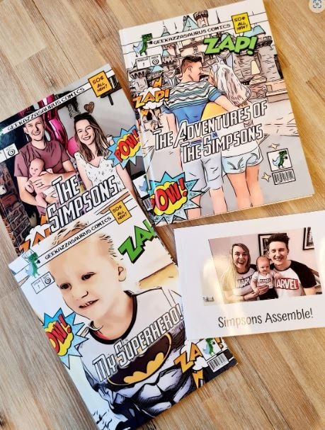 28 Page Hardback Comic Book Superhero Custom Personalised Personalized Comic Anniversary Wedding Present Christmas Comic Con Fan Christmas