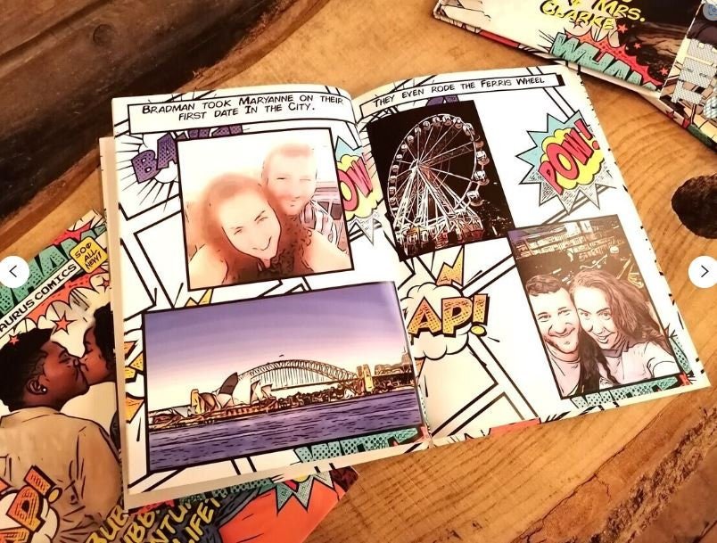 28 Page Hardback Comic Book Superhero Custom Personalised Personalized Comic Anniversary Wedding Present Christmas Comic Con Fan Christmas