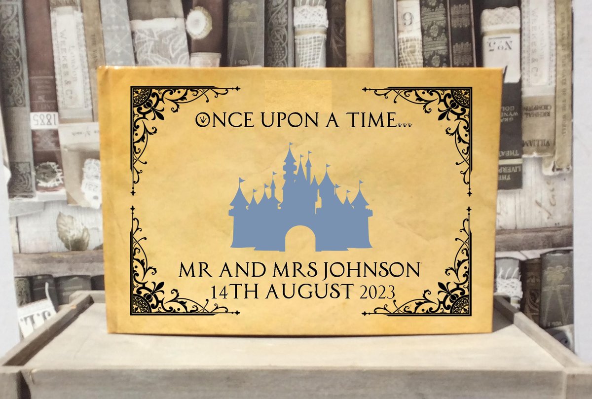 Fairytale Castle Wedding Guestbook Personalised Personalized Perfect for Woodland and Fairytale Weddings Scrapbook Album Custom Wedding