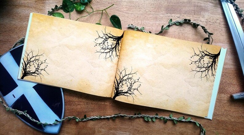 Fairytale Castle Woodland Guestbook Personalised Personalized Perfect for Woodland and Fairytale Wedding Scrapbook Album Custom Wedding