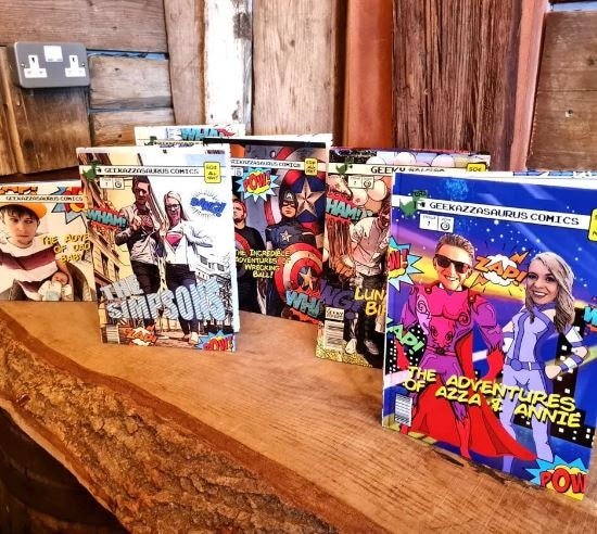 28 Page Hardback Comic Book Superhero Custom Personalised Personalized Comic Anniversary Wedding Present Christmas Comic Con Fan Christmas