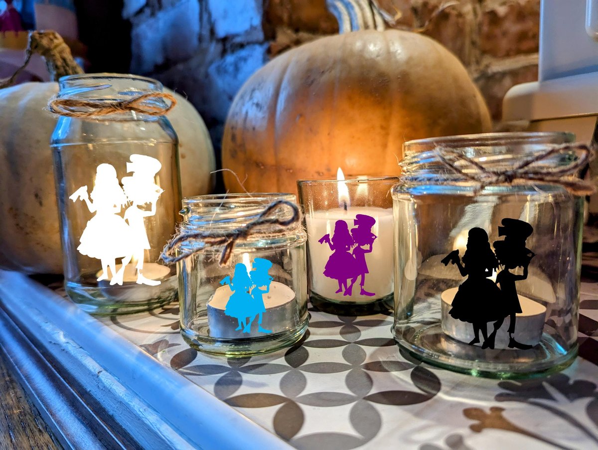 Alice and Mad Hatter Small Medium Large Wax Fill Wedding Favours Favor Fairytale Gift Present Lanterns Custom Personalised Personalized