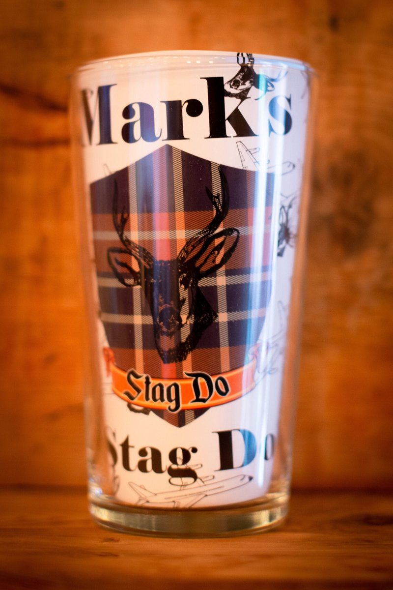 Stag Do Personalised Beer Glass Perfect gifts for weddings, birthdays, wedding party presents, personalized personalised gifts, barware