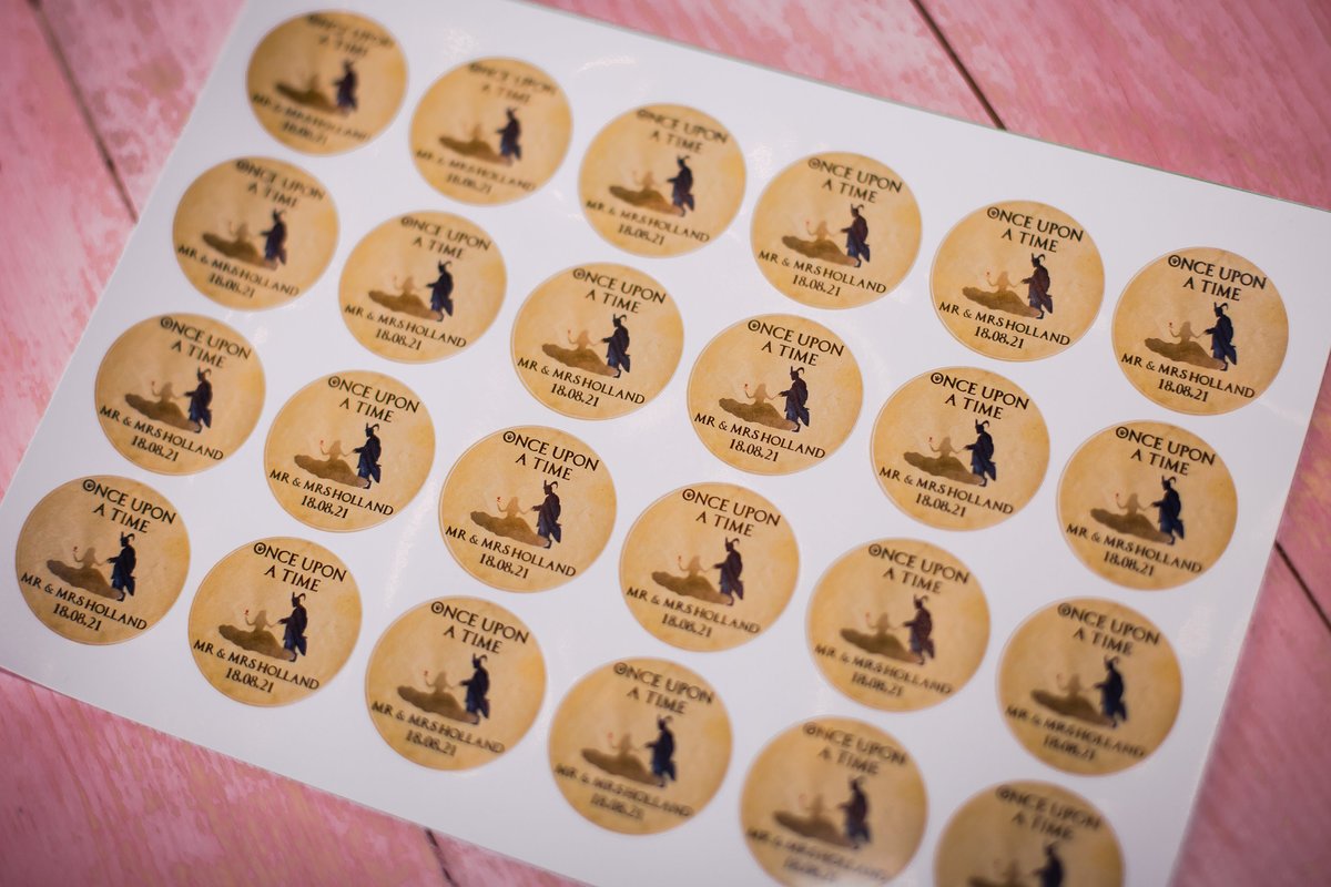 Beauty and the Beast 100 x Stickers Self adhesive Personalised Personalized Custom Labels Stickers Jars, Candles, Craft, Wedding, Logo