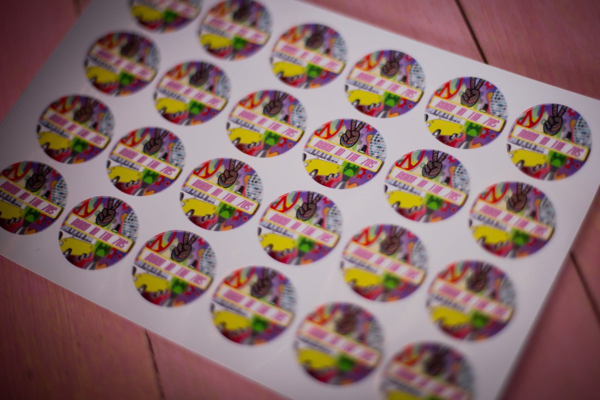 Born in the 70's 100 x Stickers Self adhesive Personalised Personalized Custom Labels Stickers Jars, Candles, Craft, Wedding, Logo