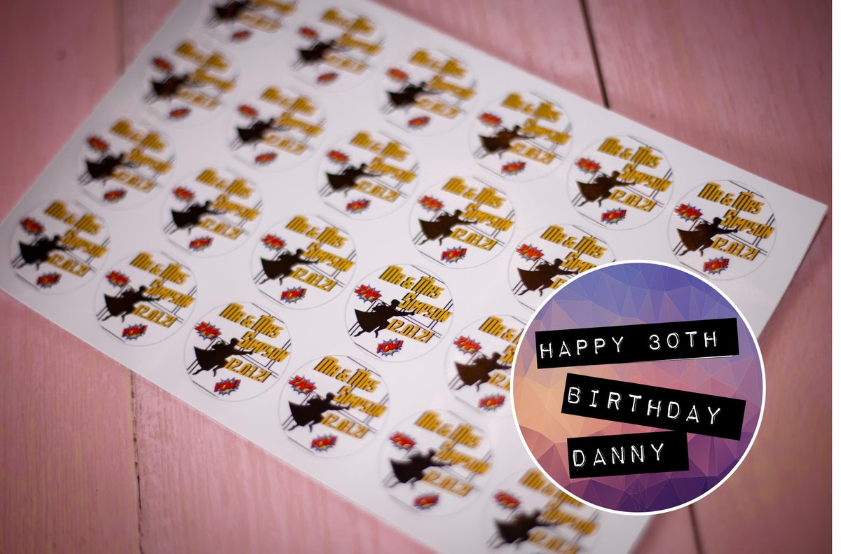 Geometric Birthday Stickers 100 x Stickers Self adhesive Personalised Personalized Custom Labels Stickers Jars, 18th 21st 30th 40th 50th