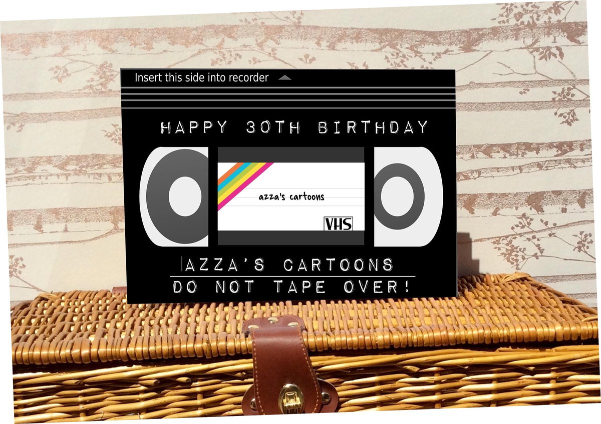 Video VHS Retro Birthday Book Custom Personalised Personalized Guestbook Birthday Party Decor Decorations Themed Parties Custom Presents