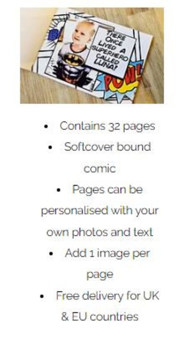 32 Page Comic Book Softcover Paperback Memory Book Superhero Custom Personalised Personalized Comic Anniversary Wedding Present Christmas