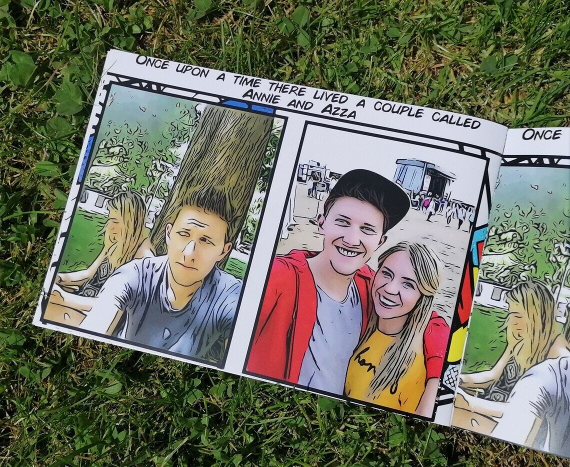 32 Page Comic Book Softcover Paperback Memory Book Superhero Custom Personalised Personalized Comic Anniversary Wedding Present Christmas