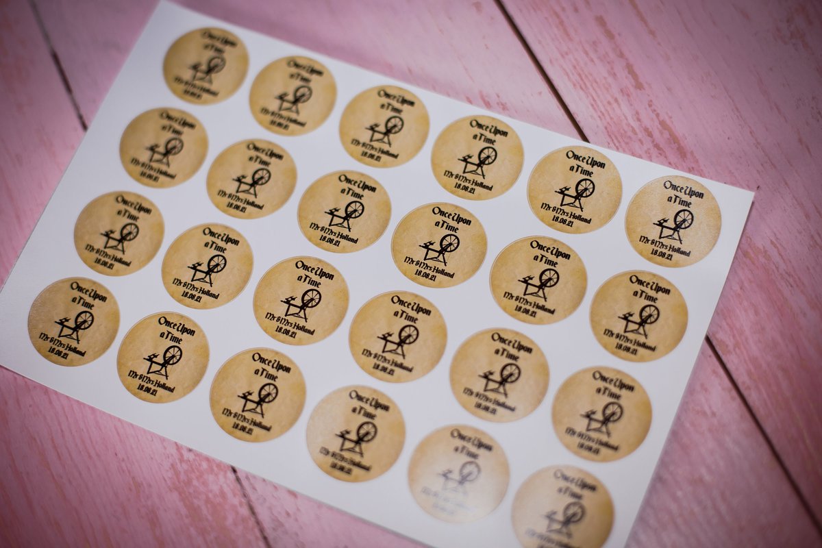 Sleeping Beauty 100 x Stickers Self adhesive Personalised Personalized Custom Labels Stickers Jars, Candles, Craft, Wedding, Logo, Gloss