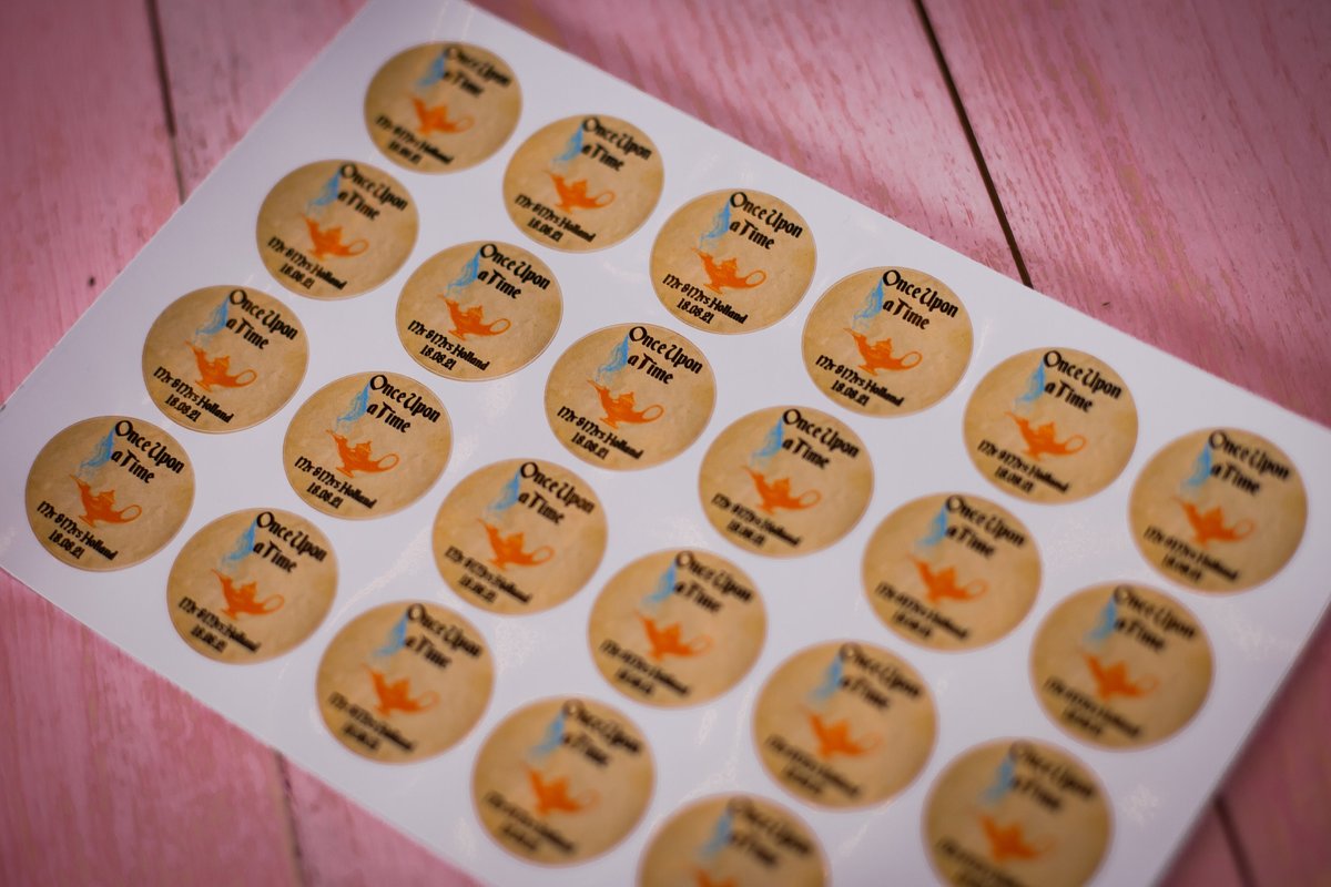 Aladdin Lamp 100 x Stickers Self adhesive Personalised Personalized Custom Labels Stickers Jars, Candles, Craft, Wedding, Logo