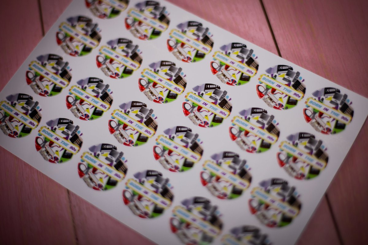 Born in the 90's 100 x Stickers Self adhesive Personalised Personalized Custom Labels Stickers Jars, Candles, Craft, Wedding, Logo