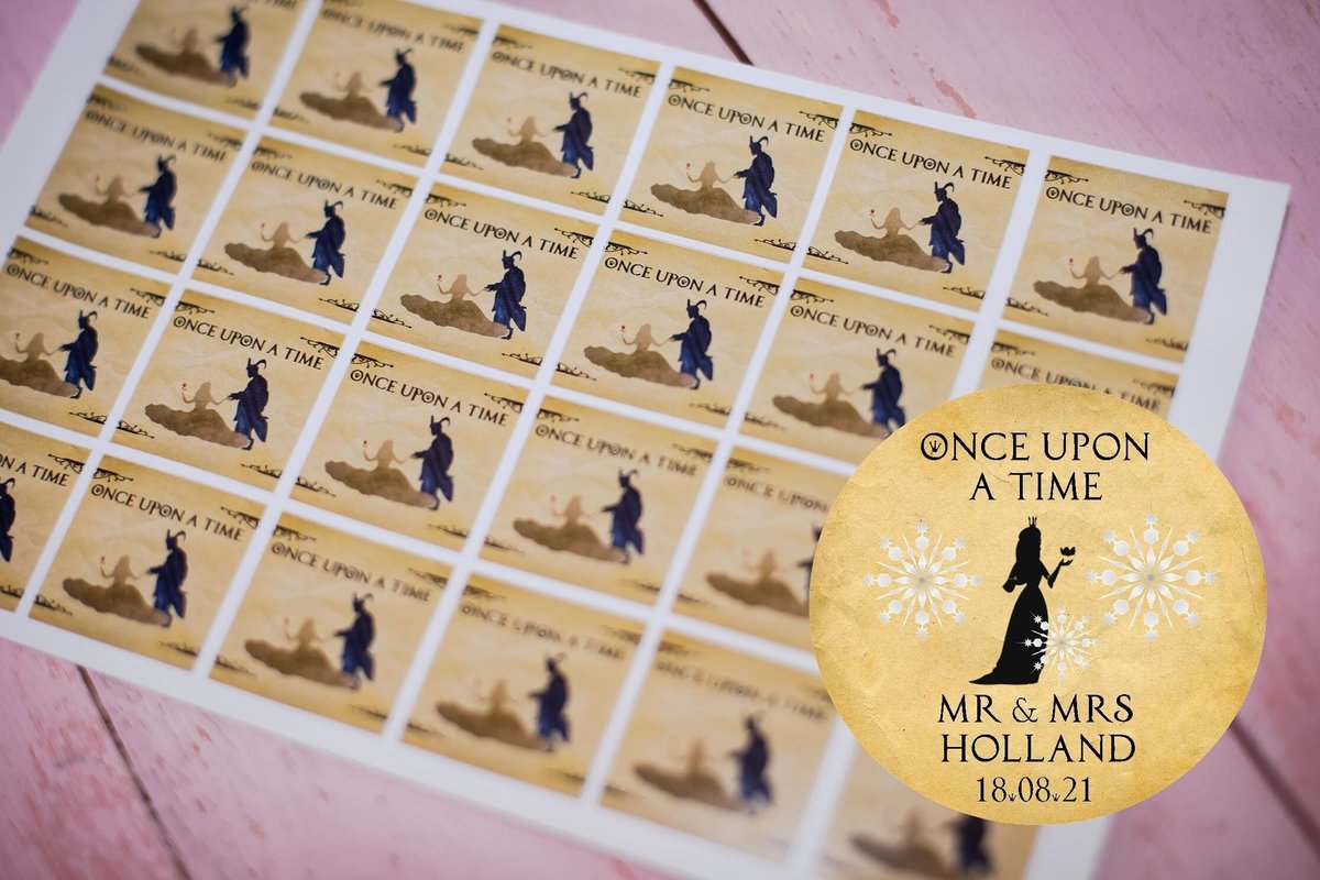 Ice Queen Snow Queen 100 x Stickers Self adhesive Personalised Personalized Custom Labels Stickers Jars, Candles, Craft, Wedding, Logo Black