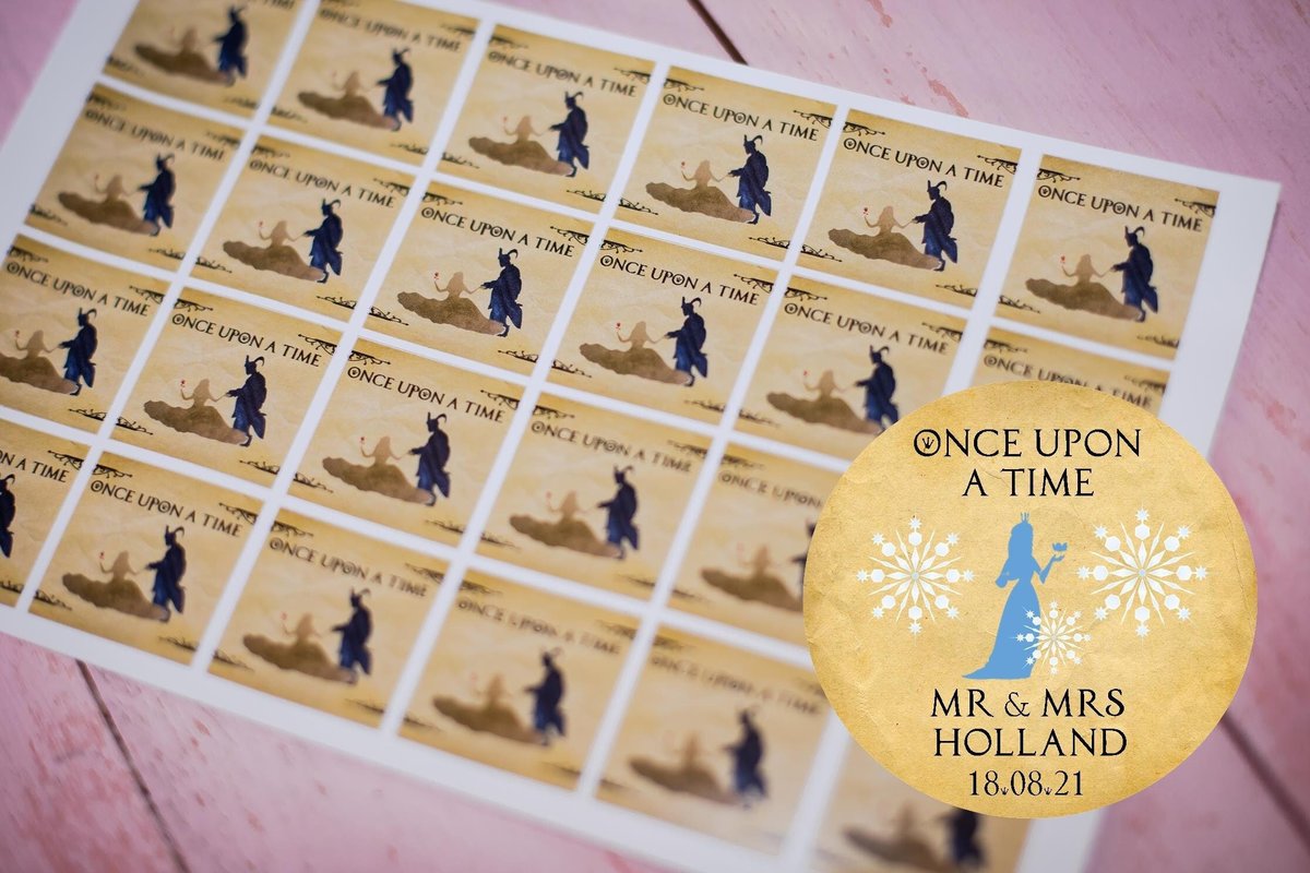 Ice Queen Colour 100 x Stickers Self adhesive Personalised Personalized Custom Labels Stickers Jars, Candles, Craft, Wedding, Logo Black