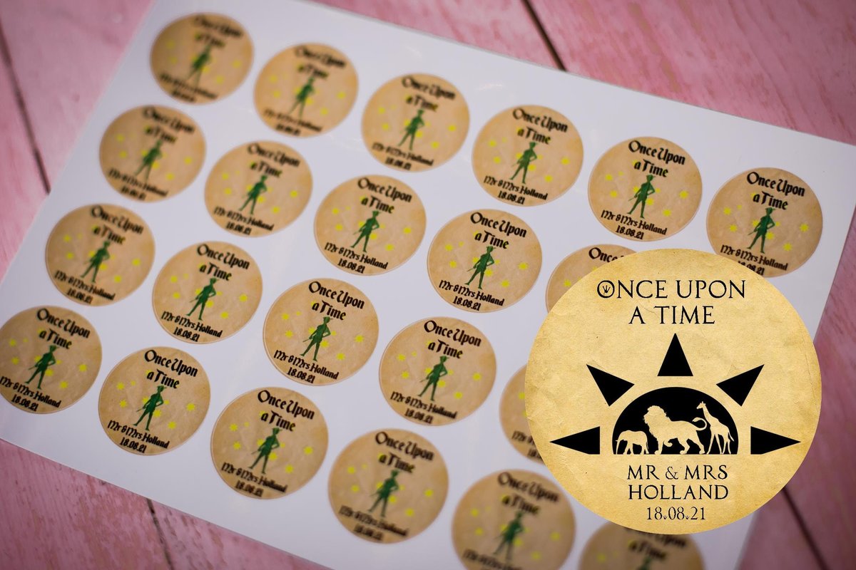 African Sunset 100 x Stickers Self adhesive Personalised Personalized Custom Labels Stickers Jars, Candles, Craft, Wedding, Logo,Gloss,Black